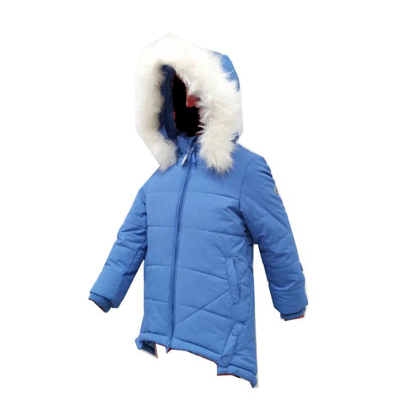Children's long padded jacket hood detachable