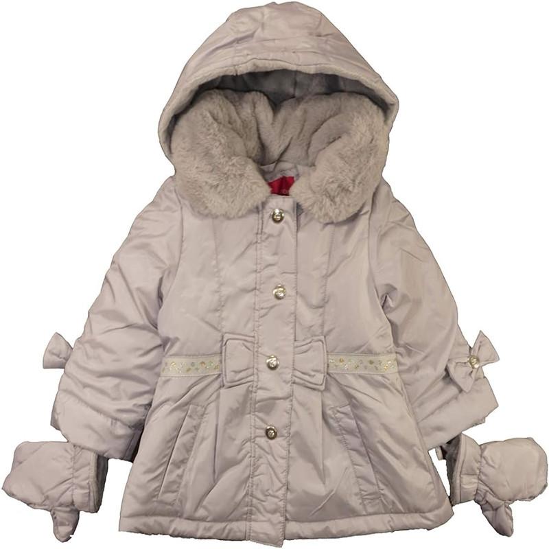  Baby Girls Infant Outerwear Coat with Mittens 