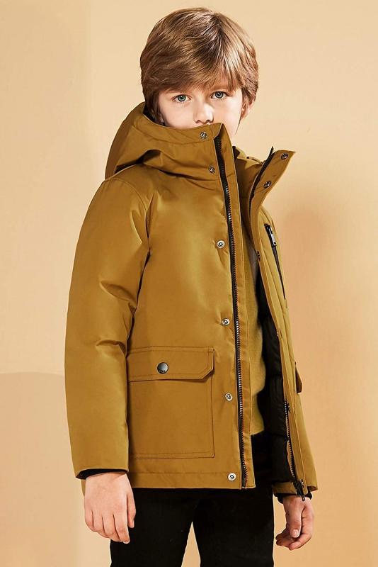 Los niños de última moda visten abrigos cálidos de invierno para niños para chaquetas con capucha adolescentes
