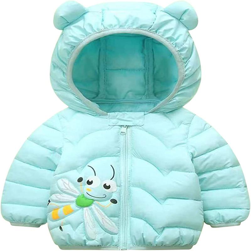 Chaqueta para bebé recién nacido, ropa gruesa cálida, abrigo con capucha de dibujos animados de oso lindo
