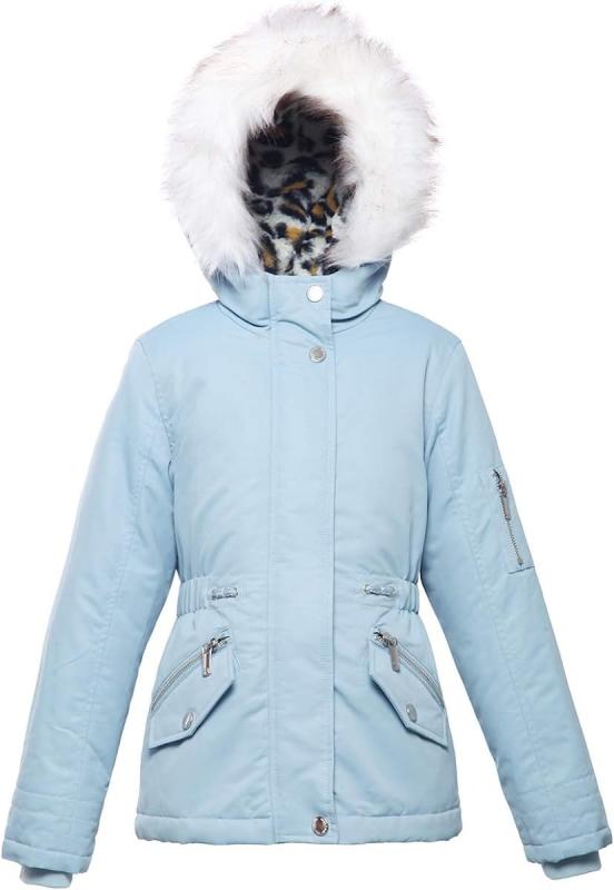 Abrigo de invierno resistente al agua para niñas Parka cálida con forro polar Sherpa y capucha de piel desmontable

